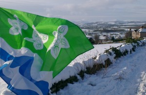 Photograph of Cumberland Flag flying at Beacon Edge - Credit: Philip Tibbetts