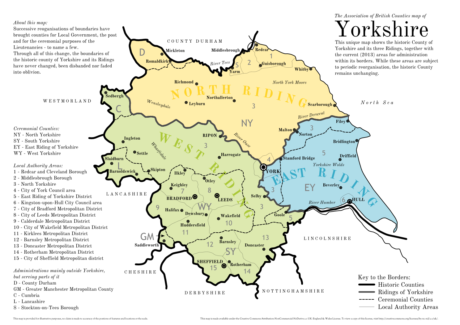 South Yorkshire Boundary Map Yorkshire And Its Boundaries | Association Of British Counties